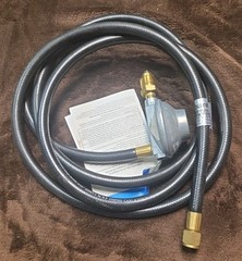 10′ LP Propane Gas Hose Assembly 1-PSI Fixed Regulator Soft Nose 5/16″ NO238554