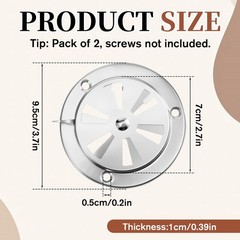 Zelphvt 2 Pcs BBQ Smoker Air Vent Set Closable Vent for Adjusting Airflow Sta…