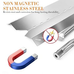 Grill Repair Kit 3 Burner Stainless Steel Heat Tents Pipe Tube Shield Set