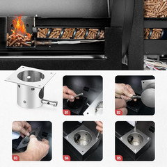 Fire Burn Pot & Hot Rod Ignitor Ash Rover Kit for Traeger Pit Boss Pellet Grills