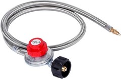 Versatile 4FT Adjustable Propane Regulator Hose with 10 PSI Pressure Control