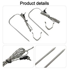 Easy to Use For Traeger Grills Wood Pellet Oven Meat Probe PT1000 2 Pack