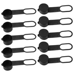 Timsec 10Pcs QCC1 Dust Caps for Propane Adapter and Gauge 10 Pieces, Black