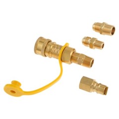 3/8″ Natural Gas Quick Connect Fittings Propane Hose Fit For Rv Trailer Adapter
