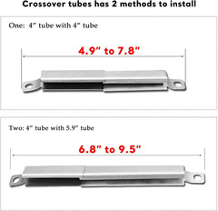Grill Heat Plate Tent Shield Burner Pipe Crossover Tube Parts Kit for Charbroil