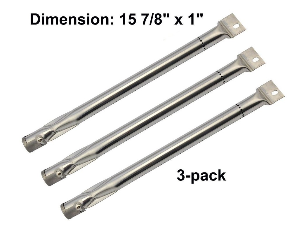 Stainless Steel Pipe Tube Burners 3pk BBQ Gas Grill Parts for Uniflame Brinkmann