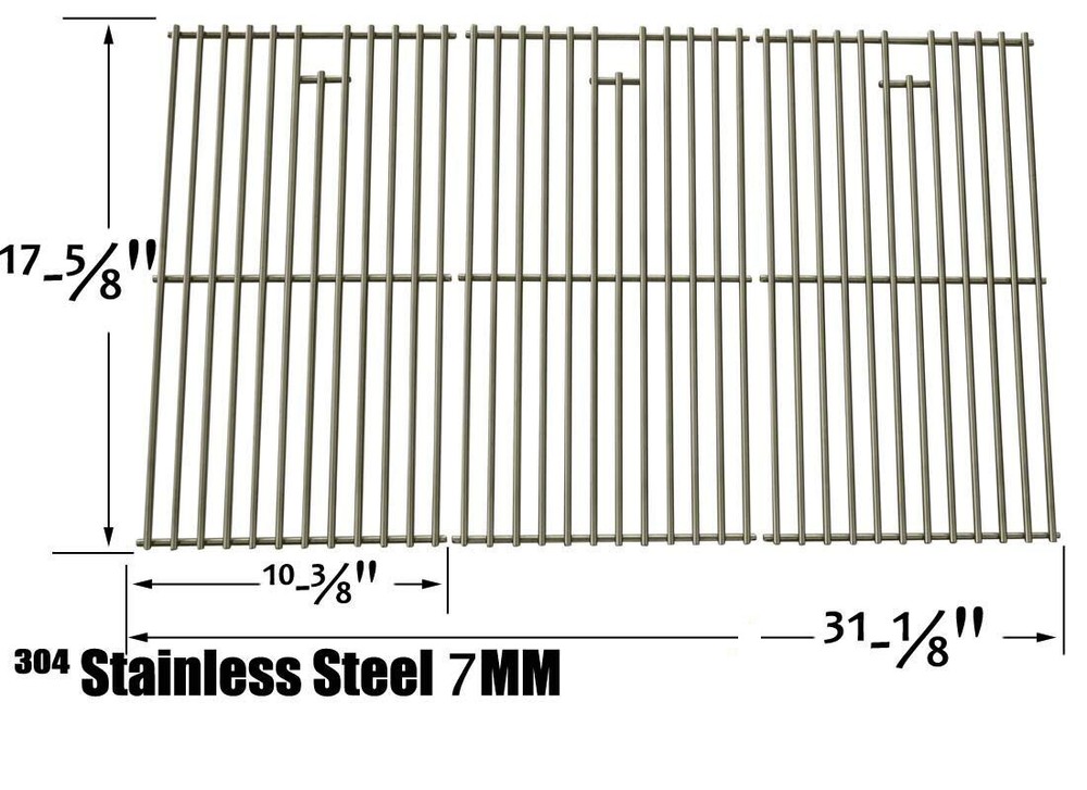 SS cooking grid for Kenmore 148.16656010,Nexgrill720-0744,85-3225-6 grill models
