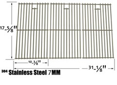 SS cooking grid for Kenmore 148.16656010,Nexgrill720-0744,85-3225-6 grill models