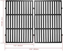 2Pk Replacement BBQ Cast Iron Cooking Grid Grates for Weber Genesis Spirit 7638