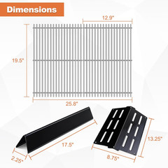 Grill Grates Flavorizer Bars Heat Deflectors Replacement for Weber Genesis 300
