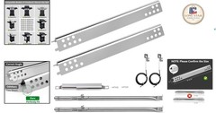 Effortless Installation 2-Pack Burner Replacement for Charbroil Grills, Silver