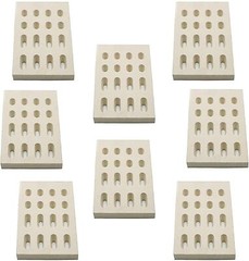 8pc Ceramic Brick Heat Plate for Grill Barbeques Galore Grand Turbo Members Mark