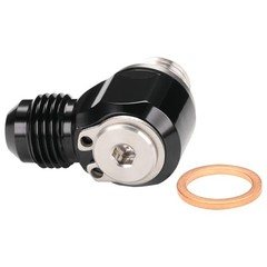 6AN Male Flare Banjo to M12x1.5 Stainless Steel Banjo Bolt 6AN to M12x1.5 Black