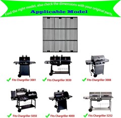 Parts DC114 3-pack 19.75″ Porcelain Coated Cast Iron Grill Cooking Grates Rep…
