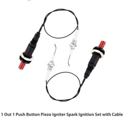 2Pcs Fireplace Oven Push Button Piezo Igniter Kit with Spark Ignition Electrode