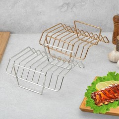Stainless Steel Rack for Barbecue Keeps Food Elevated for Even Cooking