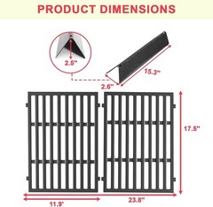 Spirit E-310 Grill Parts 7638 Grill Grates 7636 Flavorizer Bars for Weber Spirit