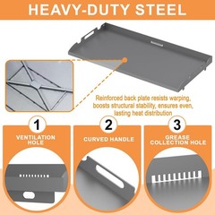 Upgraded Griddle Replacement for 36″ Blackstone Griddle Parts w/Rear Grease