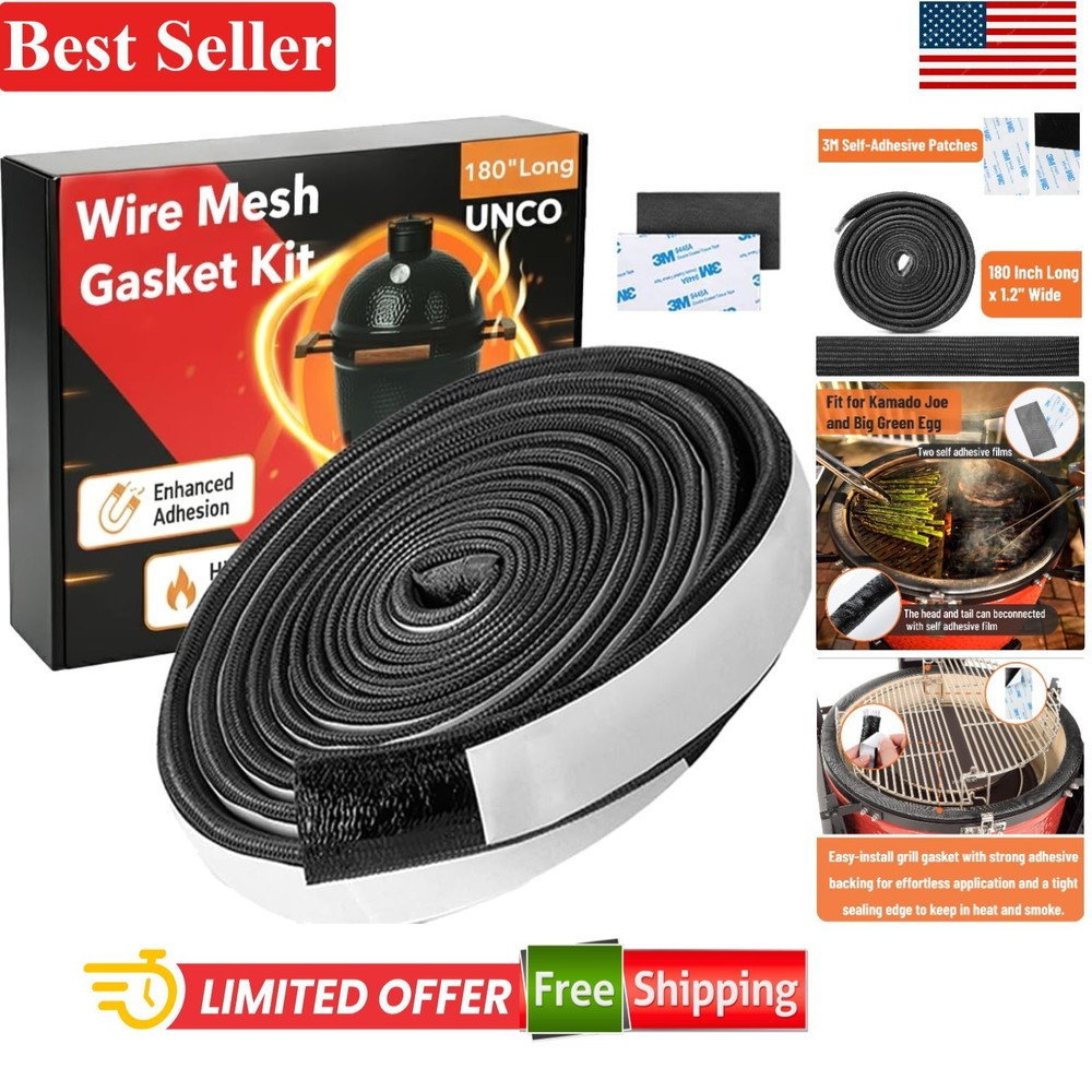 Durable Wire Mesh Gasket for High-Temperature Grilling – Kamado Joe 180”