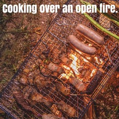 Folding Campfire Grill Cooking Grid Grate 304 Stainless Steel MS-1015-SW