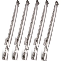 BBQ-Element Stainless Steel Grill Burner Tubes Replacement 5 Burner, Silver
