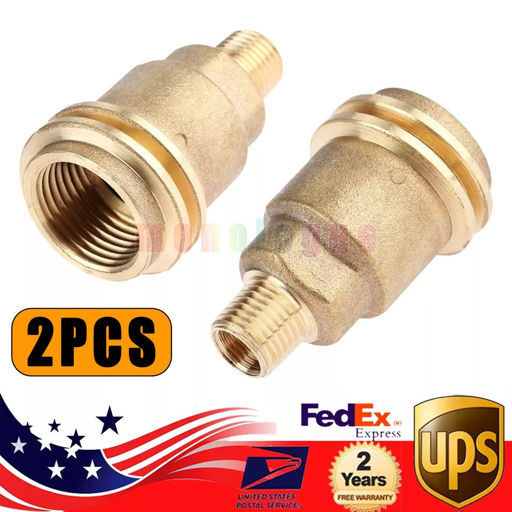 2PCS POL to QCC1 Propane Tank Adapter 100 lb LP Tank Valve to Type-1 Fitting US
