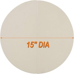Future Ceramic Heat Deflector Plates for Kamado Joe Classic I, II, III，Half-Moon