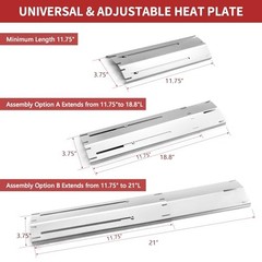 Adjustable Heat Plate Shield, Universal Heat Burner Tents, Heavy Duty 5 Pack