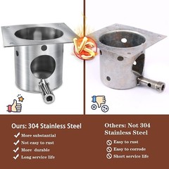QuliMetal SUS304 Fire Burn Pot and Hot Rod Ignitor Kit, Induction Fan, 2.0 RP…