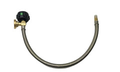 Joywayus 12″ Stainless Steel Braided Propane Tank Pigtail Connector with Gauge