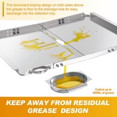 Replacement Grease Tray with Catch Pan for Dyna Glo Grill Silver