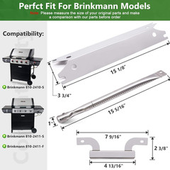 Grill Replacement Parts Compatible for Brinkmann 810-2410-S 810-2411-S 810-2411-