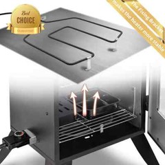 Grill Heating Element and Electric Smoker Replacement with Adjustable Thermostat