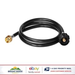 Propane Adapter Hose 5 Feet Length for Connecting 1 lb Appliance to 20 lb Tank