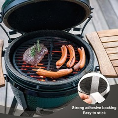 High-Temp BBQ Smoker Gasket Self-Stick 15FT for Kamado Grills & Smokers