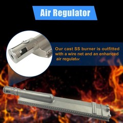 4-Set Heavy Duty Cast 304 Stainless Steel 16″ Grill Burners for Bull