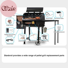 Replacement Induction Fan Kit for All Pit Boss/Traeger/Camp Chef Wood Pellet Gri