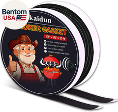 Smoker Gasket, 2 Pack X 15 Ft, 1/2″ X 1/8″, Smoker Gasket Seal High Temp, BBQ Gr