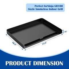 14.5″ Flat Top Griddle Plate Pan Replacement Parts for Ninja GR101 GR100 Grill