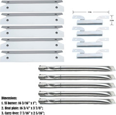 Tubes Heat Plates Burner Grill Replacement Kit Set for Brinkmann 810-1575-W