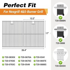 17 Inch Stainless Steel Cooking for Home Depot Nexgrill 720-0830H 720-0830D 7…