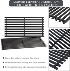 Cast Iron Grill Grates & Emitter Plates for Charbroil Tru Infrared 3 Burner Set