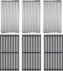 Cast Iron Grill Grates & Emitter Plates for Charbroil Tru Infrared 3 Burner Set