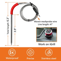 2-Pack iGrill Meat Probe Replacement for Weber Gas and SmokeFire Pellet Grills