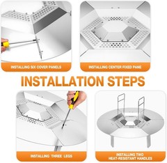 19.5″ Heat Deflector for Smokeless Fire Pit – Durable Steel