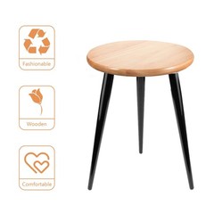 Solid Wood Round Bar Stool Chair Seat Replacement Top Smooth Surface Repair