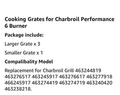 Cooking Grates Charbroil Performance Grill 463244819 463276517 Cast Iron 18×34.4