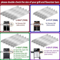 24.5″ Stainless Steel Flavorizer Bars for Weber Genesis 300 Series E310 E320