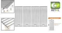 Durable 4-Pack Stainless Steel Grill Grates – Fit for Bull BBQ, 19.25″ x 7.5″