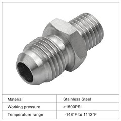 4AN Male Flare to M10 x 1.0 Male Metric Thread Brake Fitting AN4 to M10*1.0